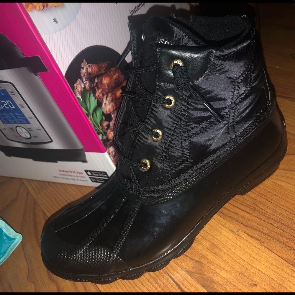 🖤ALL BLACK🖤 Sperry Duck boots